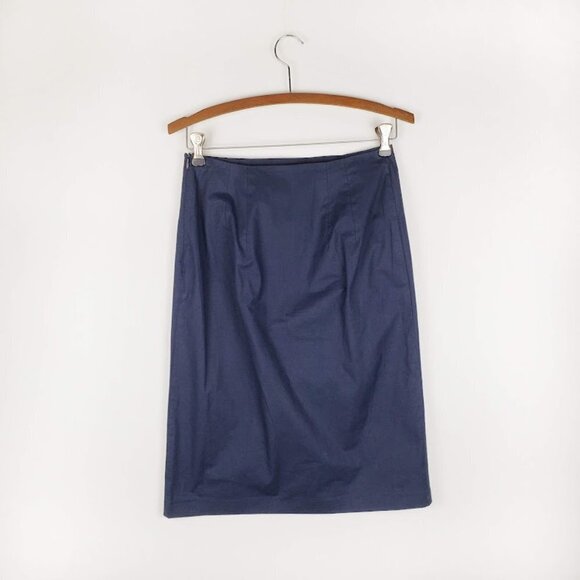 Shabby Apple Pencil Skirt Nautical Pinup Retro Wiggle Navy Blue Size XS - Picture 2 of 7